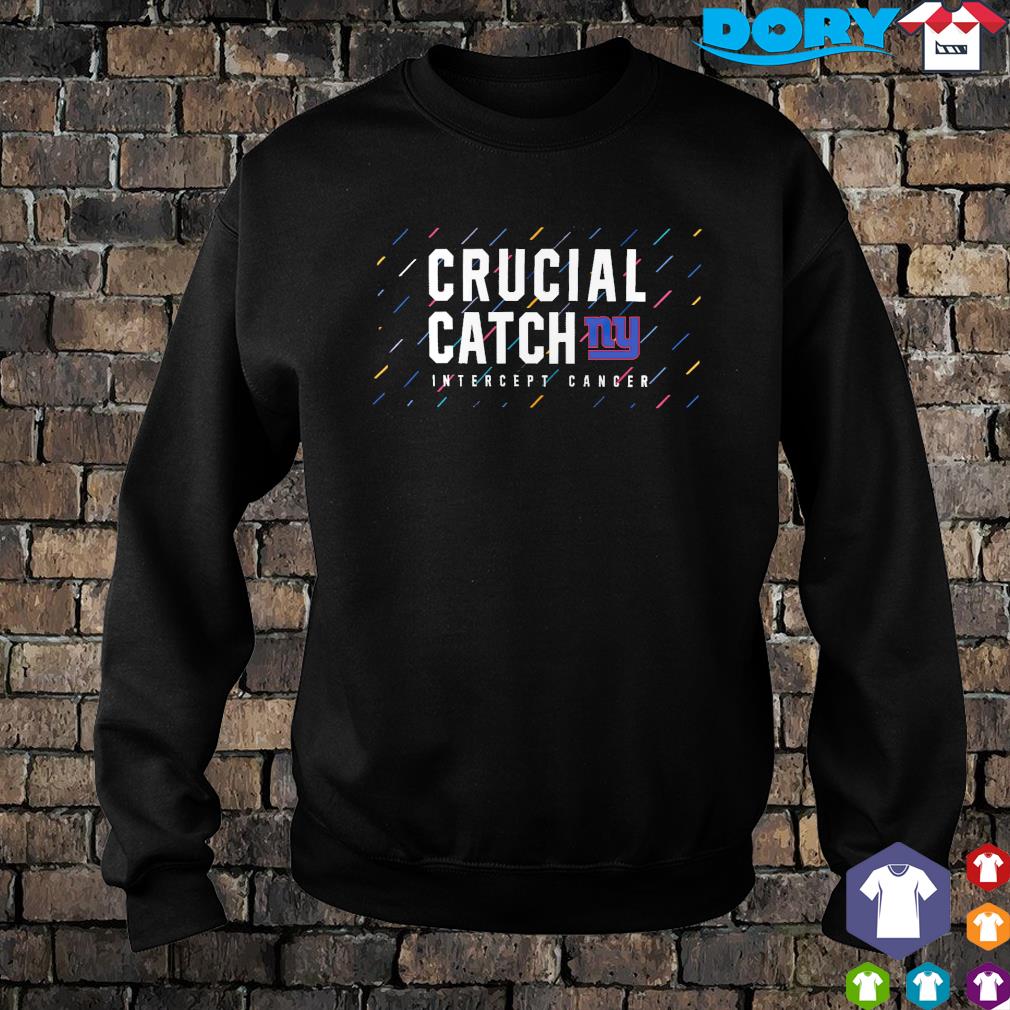 New York Giants intercept cancer crucial catch intercept cancer t-shirt,  hoodie, sweater, long sleeve and tank top