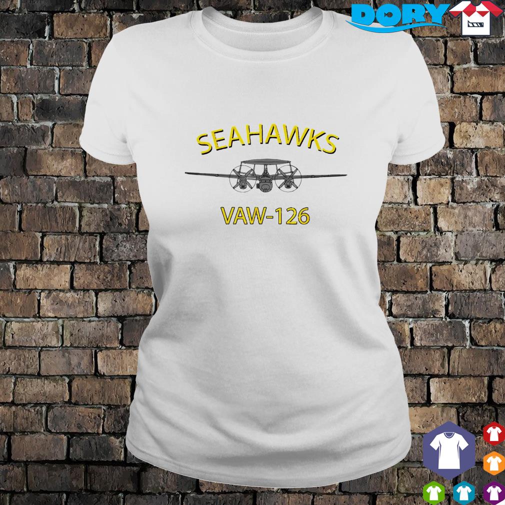 VAW-126 Seahawks Logo Back Squadron T-Shirt - USN Licensed