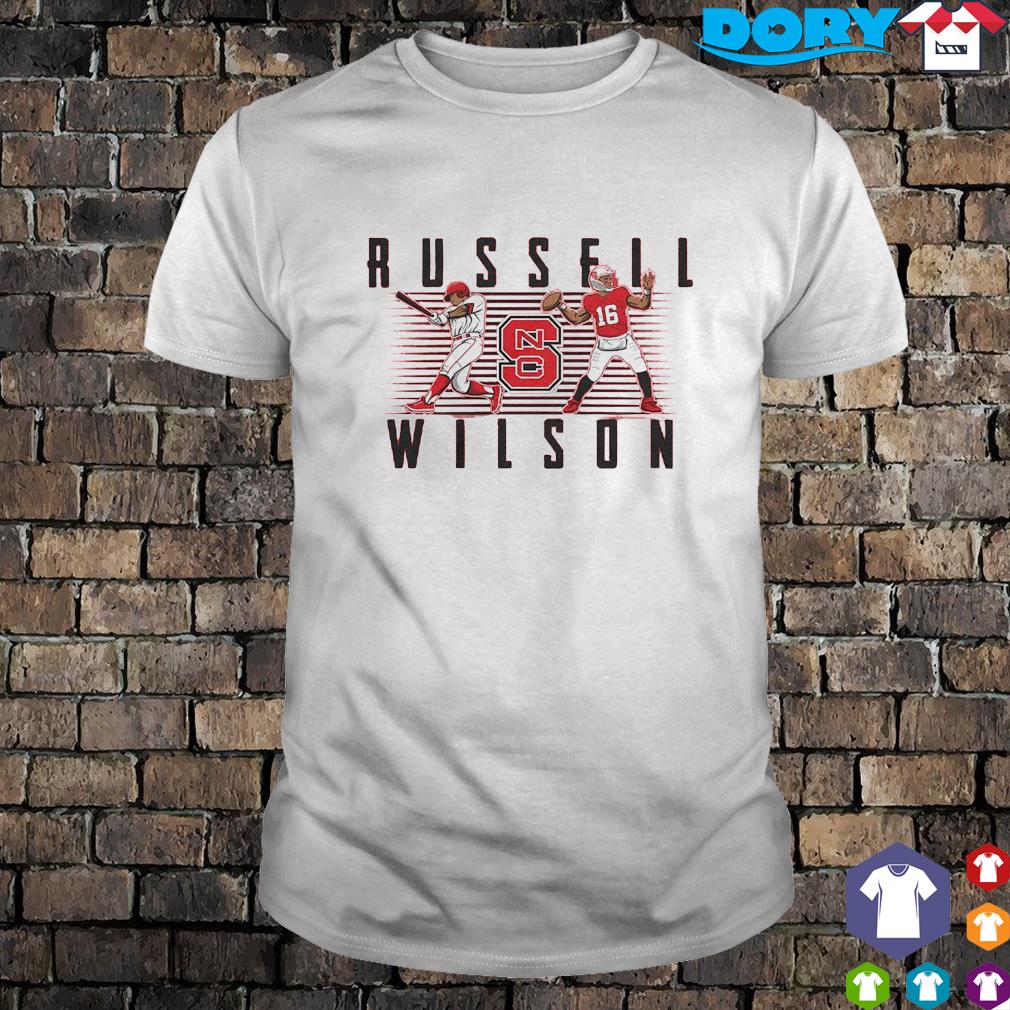 NC State Wolfpack Russell Wilson football and baseball shirt, hoodie,  sweater and v-neck t-shirt