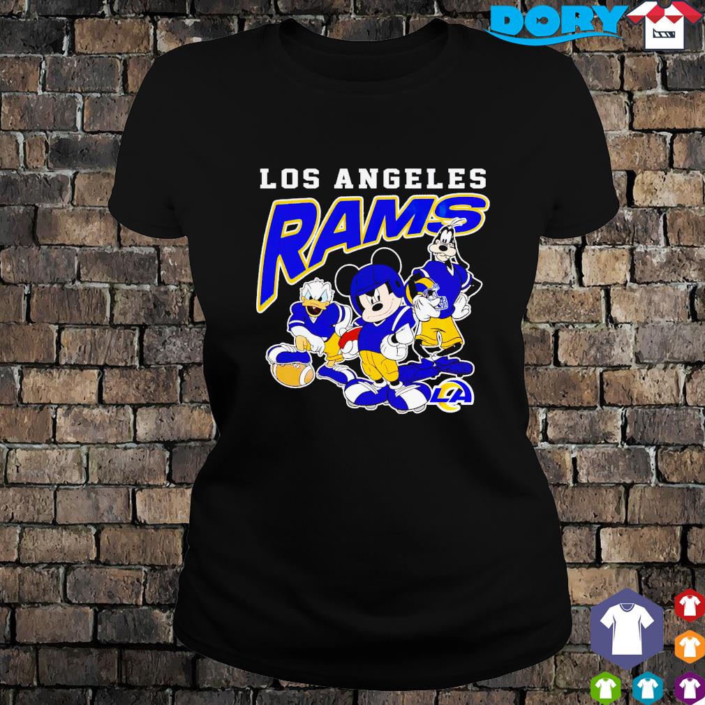 Mickey Donald Goofy The Three Los Angeles Rams Football T-Shirt