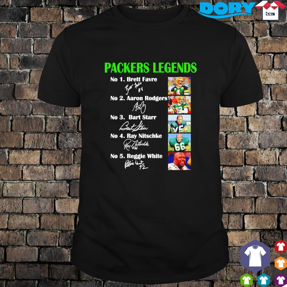 packers legends Brett Favre Aaron Rodgers Bart Starr Ray Nitschke Reggie  White shirt - Yeswefollow