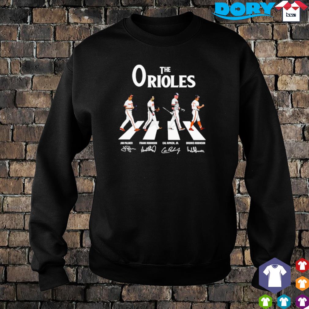 Official The orioles walking abbey road signatures T-shirt, hoodie