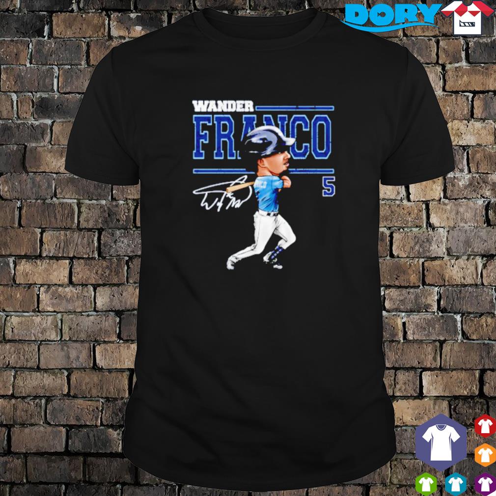 Wander Franco Tampa Bay Cartoon Signature Bani Player T-Shirt