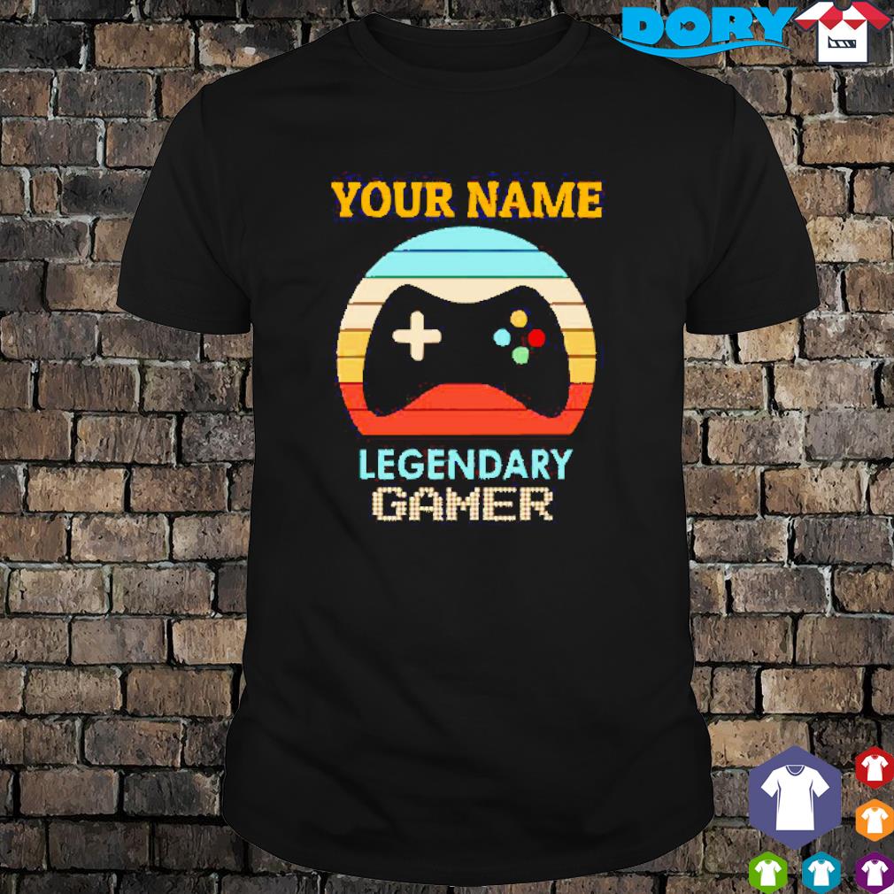 Personalized legendary gamer retro shirt