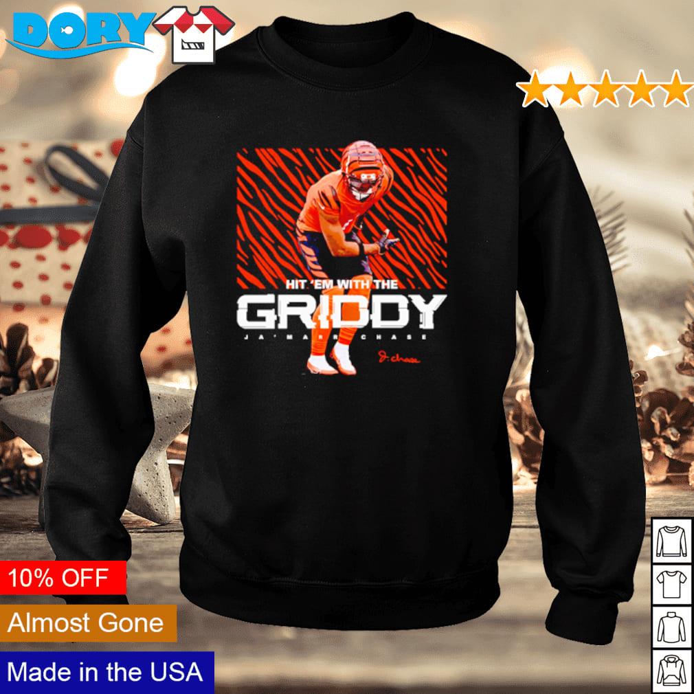 Jamarr Chase Cincinnati Bengals hit 'em with the Griddy signature shirt,  hoodie, sweater, long sleeve and tank top