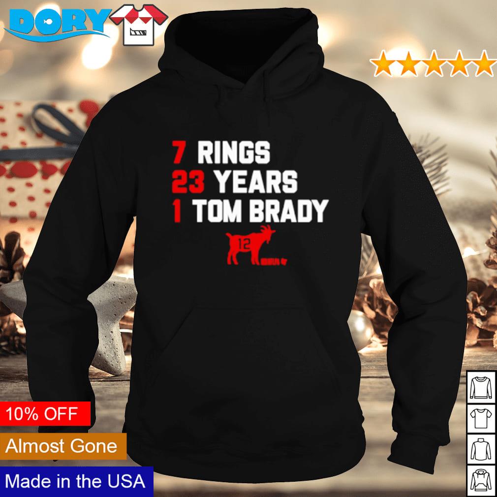 No 1 Tom Brady 7 Rings, 23 Years Shirt, hoodie, sweater, long