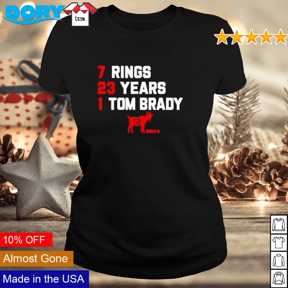 No 1 Tom Brady 7 Rings, 23 Years Shirt - Teespix - Store Fashion LLC