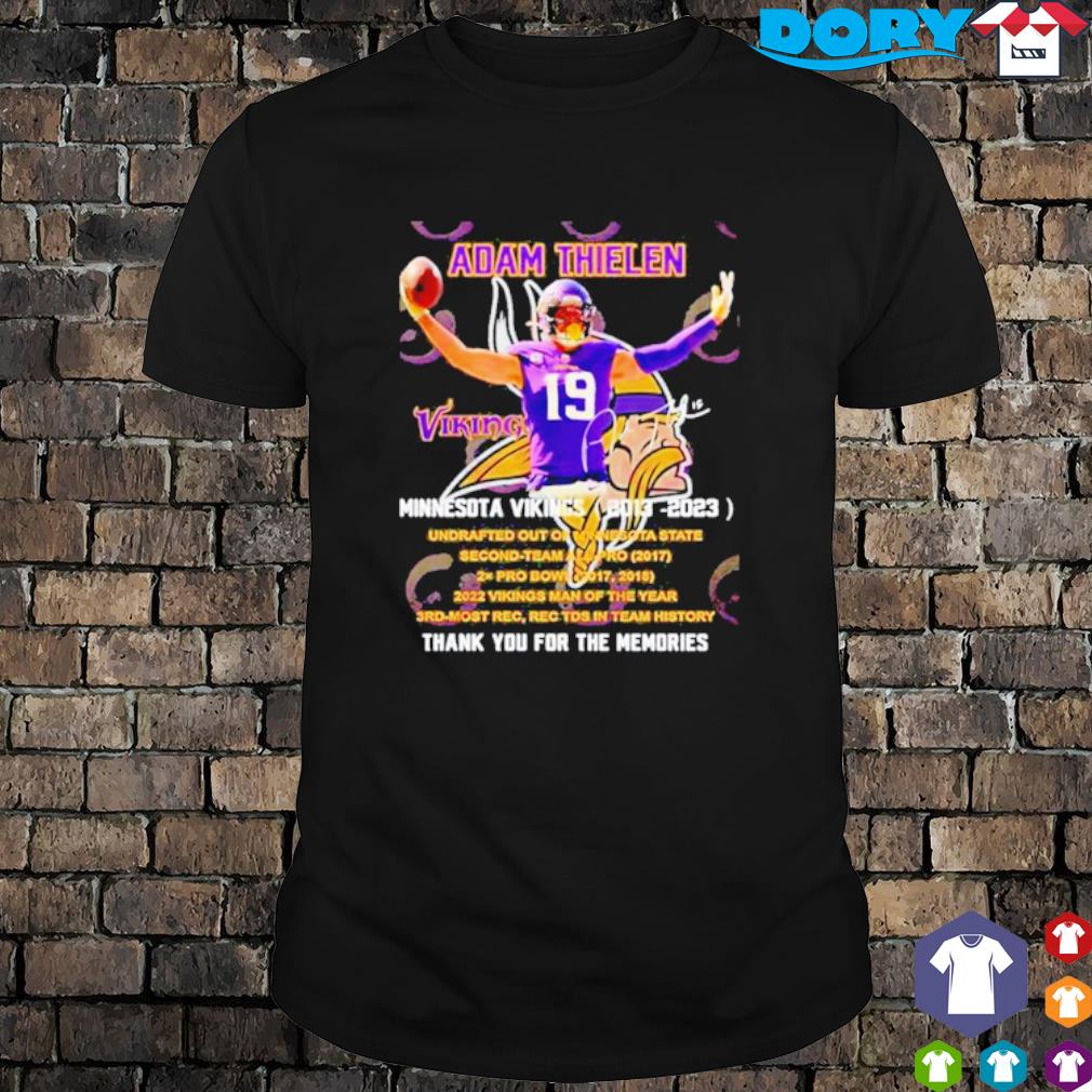 Get Adam Thielen 19 Minnesota Vikings 2013-2023 Thank You For The Memories  Shirt For Free Shipping • Custom Xmas Gift