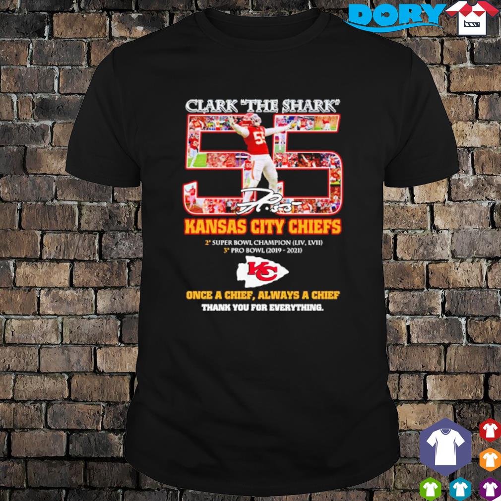 Kansas City Chiefs Shirt, 55 Clark The Shark Kansas City Chi - Inspire  Uplift