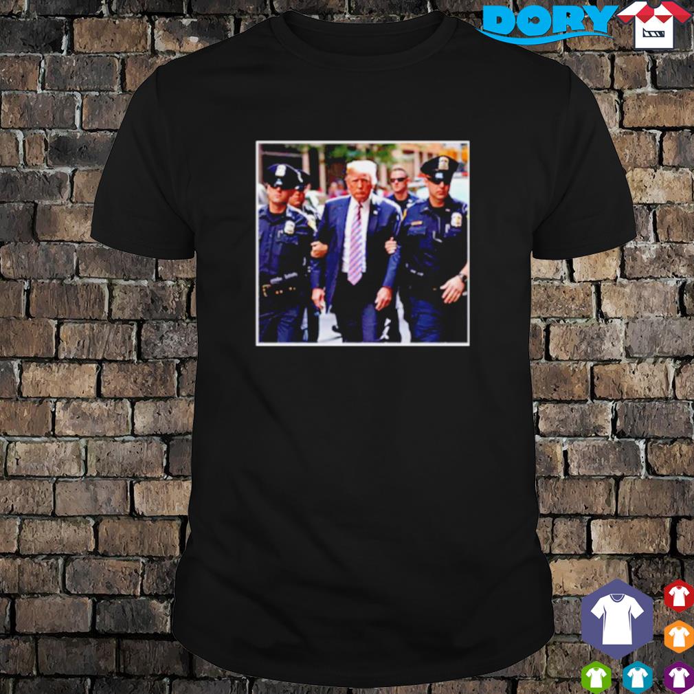 Awesome donald Trump walking Police arrested shirt