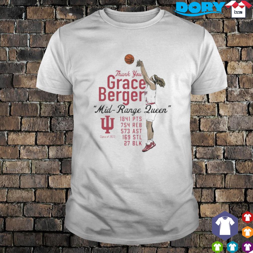 Official indiana 34 Grace Berger thank you basketball shirt